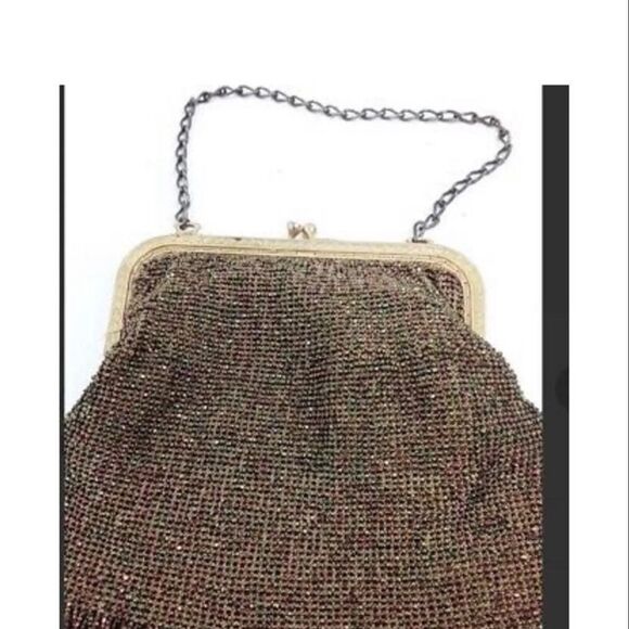 Vintage Fine Needlepoint Evening Bag Beaded Frame Tapestry Handbag - Picture 2 of 5